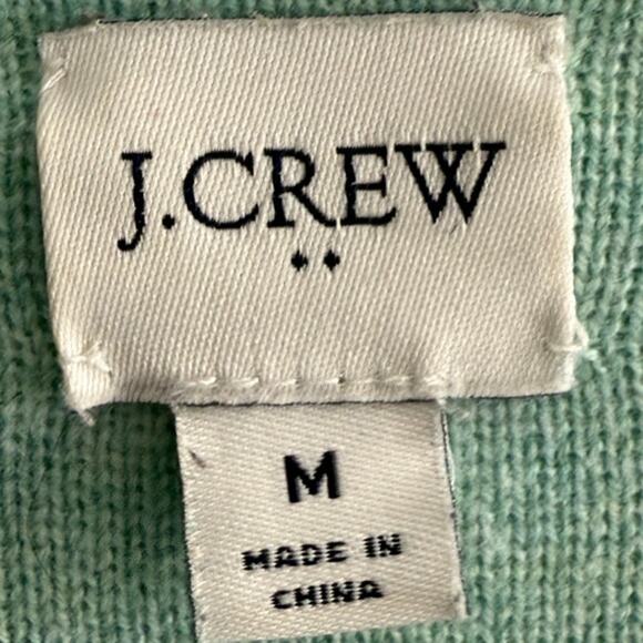 J crew vanessa open front sweater mint green cardigan womens medium pockets - Picture 3 of 8